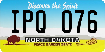 ND license plate IPQ076