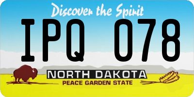 ND license plate IPQ078