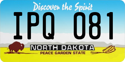 ND license plate IPQ081