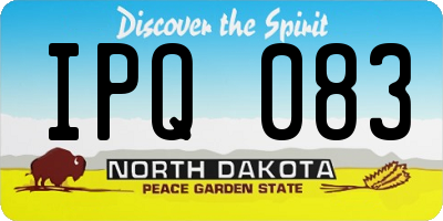 ND license plate IPQ083