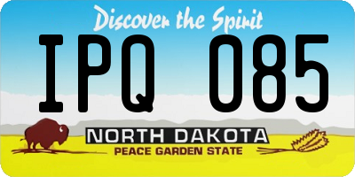 ND license plate IPQ085