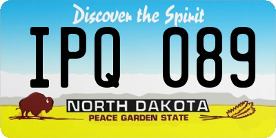 ND license plate IPQ089