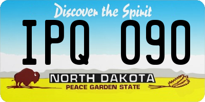 ND license plate IPQ090