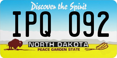 ND license plate IPQ092