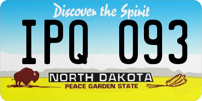 ND license plate IPQ093