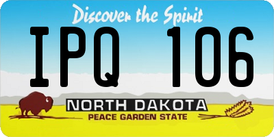 ND license plate IPQ106