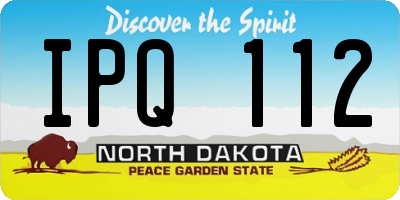 ND license plate IPQ112