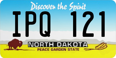 ND license plate IPQ121