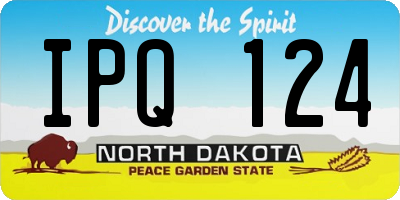 ND license plate IPQ124
