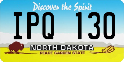 ND license plate IPQ130