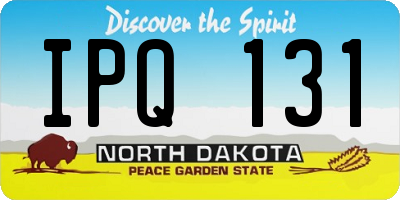 ND license plate IPQ131
