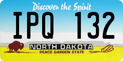ND license plate IPQ132