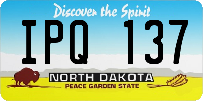 ND license plate IPQ137