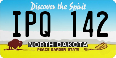 ND license plate IPQ142