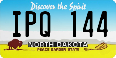 ND license plate IPQ144