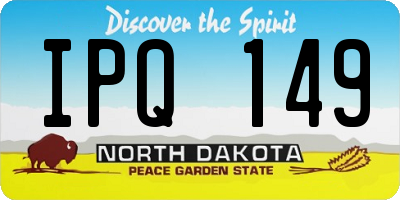 ND license plate IPQ149
