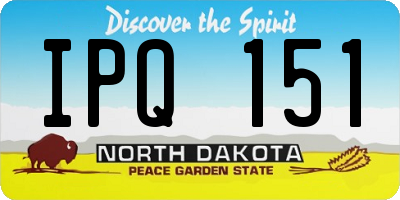 ND license plate IPQ151