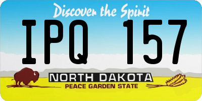 ND license plate IPQ157