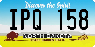 ND license plate IPQ158