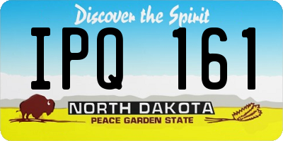 ND license plate IPQ161