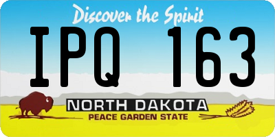 ND license plate IPQ163