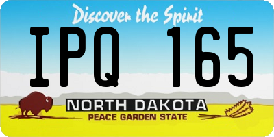 ND license plate IPQ165