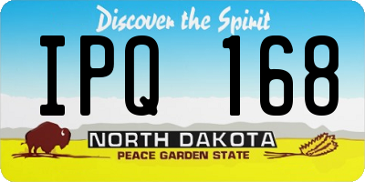 ND license plate IPQ168