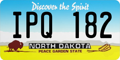 ND license plate IPQ182