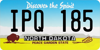 ND license plate IPQ185
