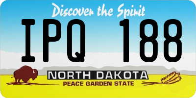 ND license plate IPQ188