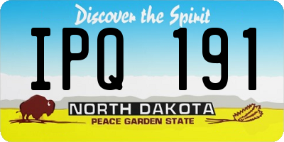 ND license plate IPQ191