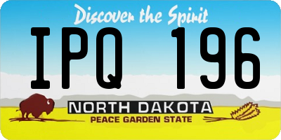 ND license plate IPQ196