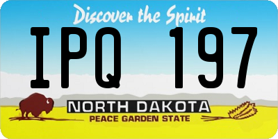 ND license plate IPQ197