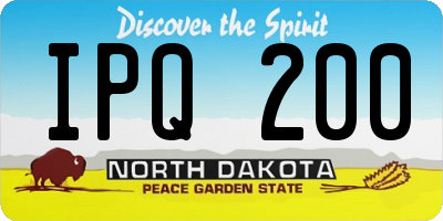 ND license plate IPQ200
