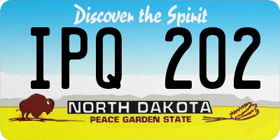 ND license plate IPQ202