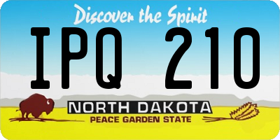 ND license plate IPQ210
