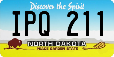 ND license plate IPQ211