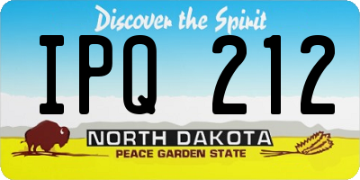 ND license plate IPQ212
