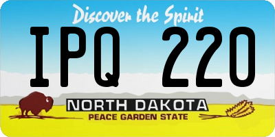 ND license plate IPQ220