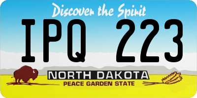 ND license plate IPQ223