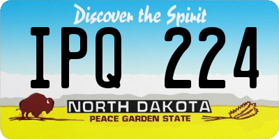 ND license plate IPQ224