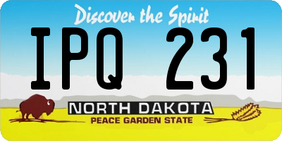 ND license plate IPQ231