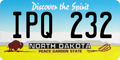 ND license plate IPQ232