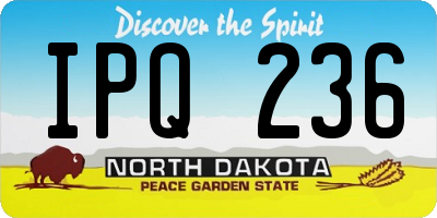 ND license plate IPQ236