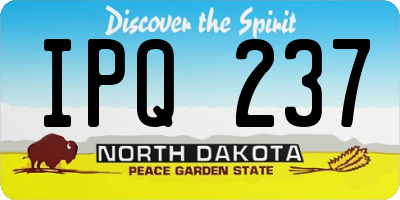 ND license plate IPQ237