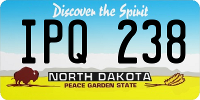 ND license plate IPQ238