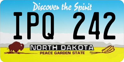 ND license plate IPQ242