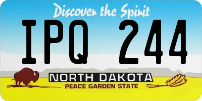 ND license plate IPQ244