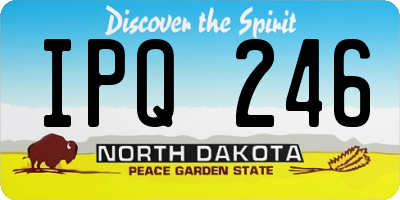 ND license plate IPQ246