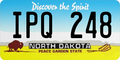ND license plate IPQ248
